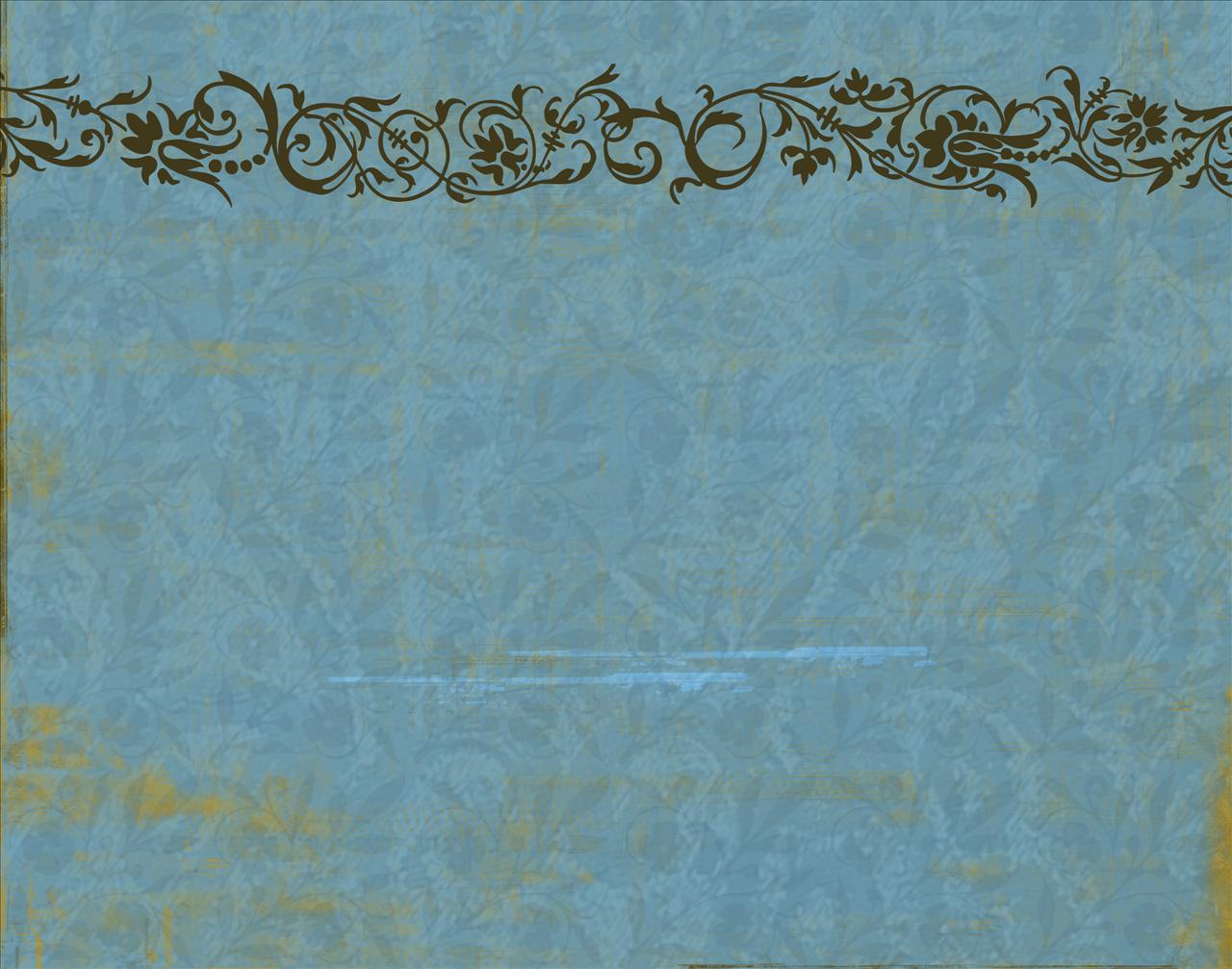 Blue Floral Vintage Decoration Background Wallpaper For Powerpoint