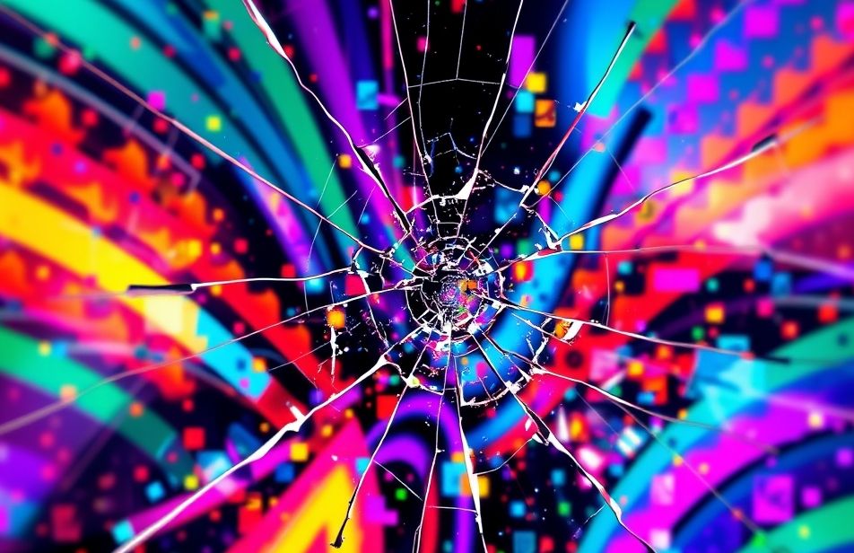 Broken Computer Screen Wallpaper