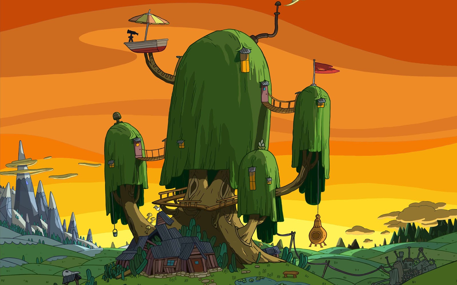 Love Tree House Adventure Time Wallpaper