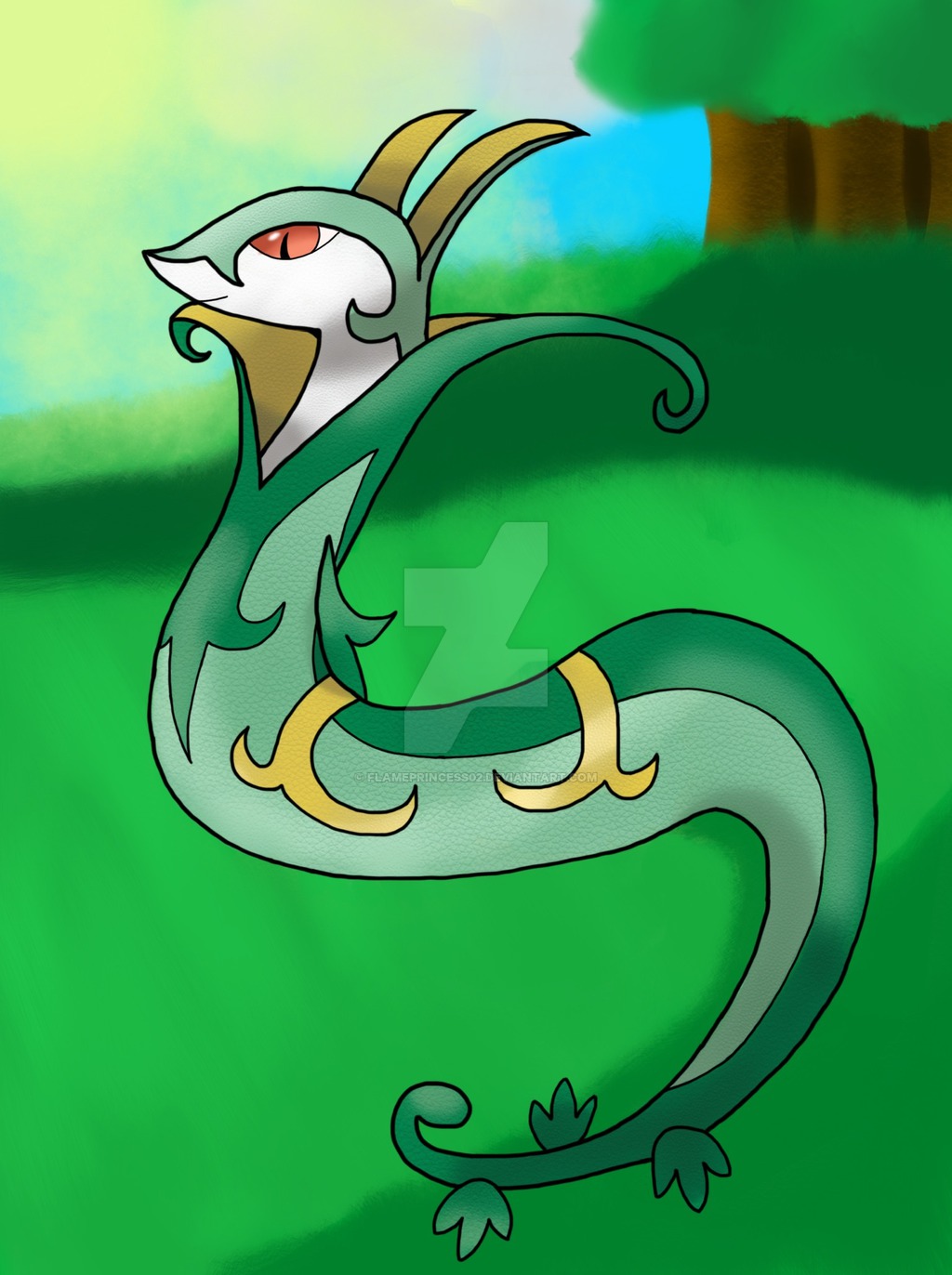 Serperior The Regal Pokemons By Flameprincess02