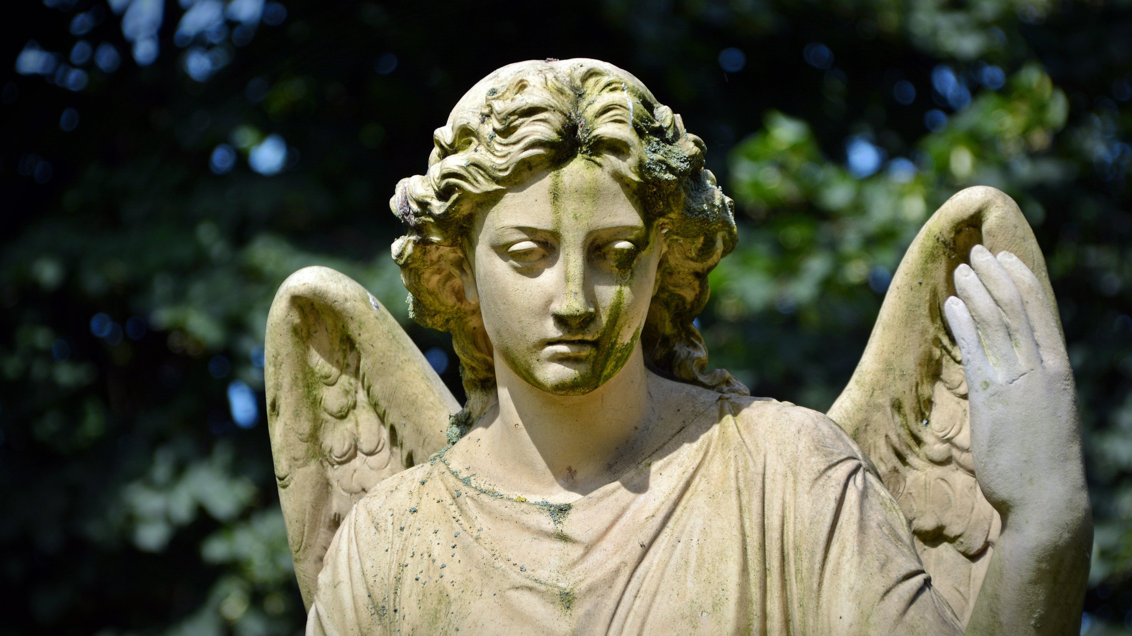 Angel Statue Wallpaper iPhone Android Desktop Background