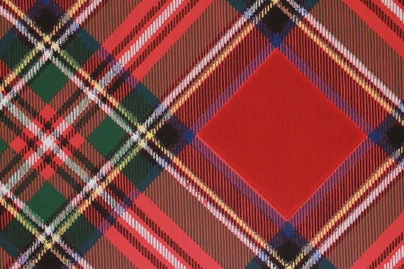 1950s Vintage Wallpaper Red and Green Tartan Plaid  Made in England