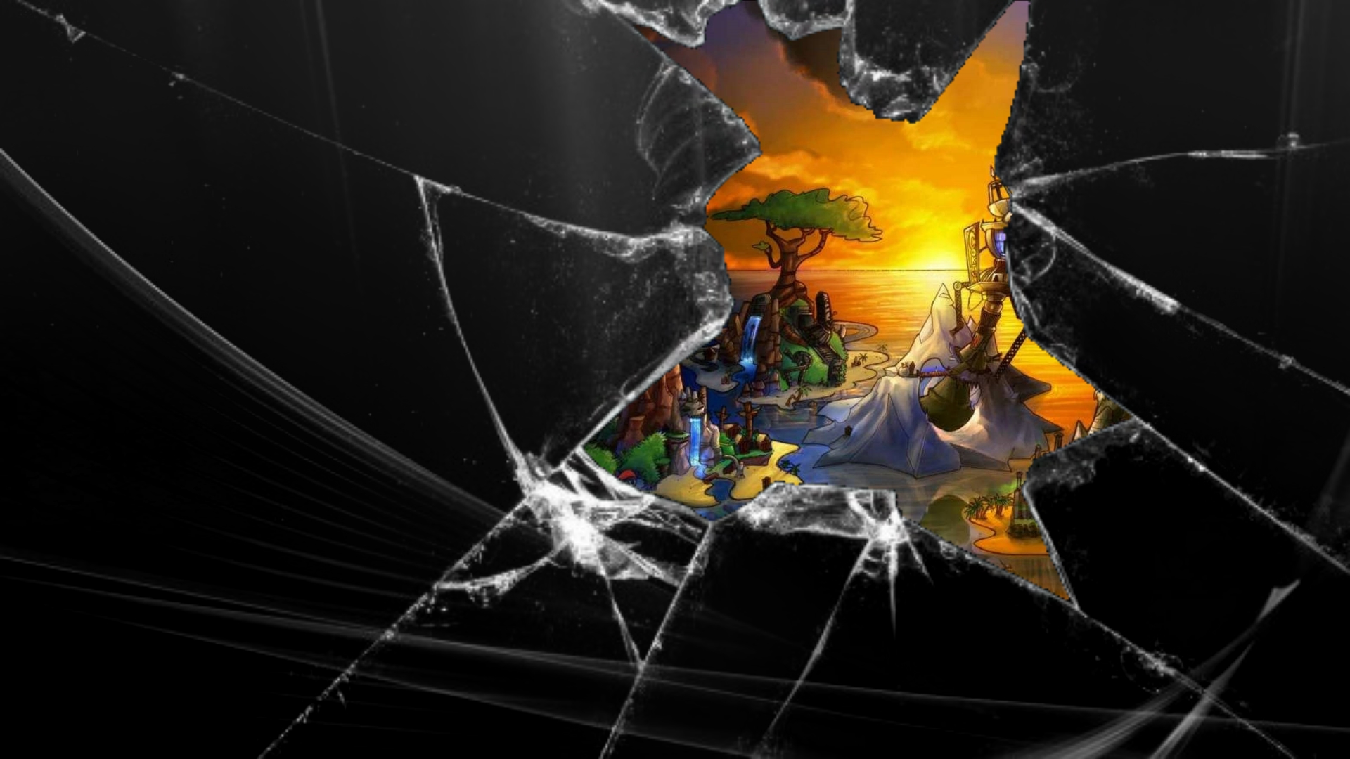 shattered backgroundCrash bandicoot by madminer965 on