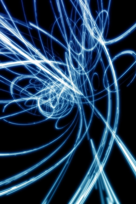 Neon Blue Flashes iPhone HD Wallpaper