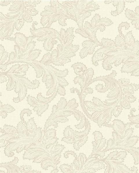 Taupe Merletto Traditional Scroll Wallpaper Totalwallcovering