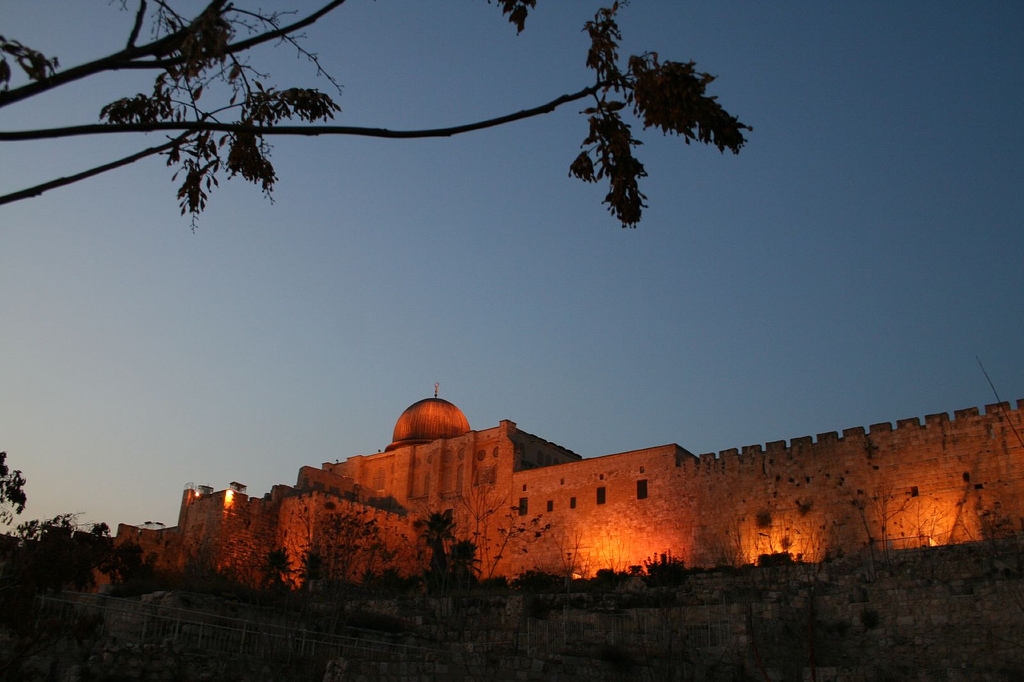 Al Aqsa In Jerusalem Palastine Nightfall Hq Wallpaper