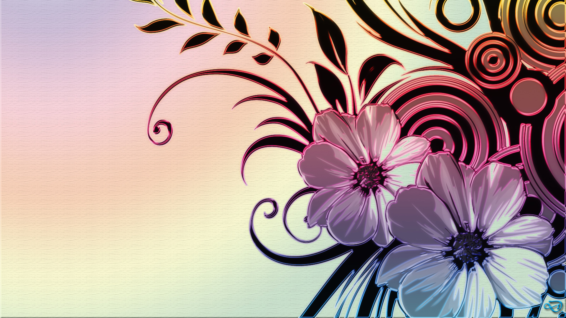 Flower wallpaper designs Download 3d HD colour design