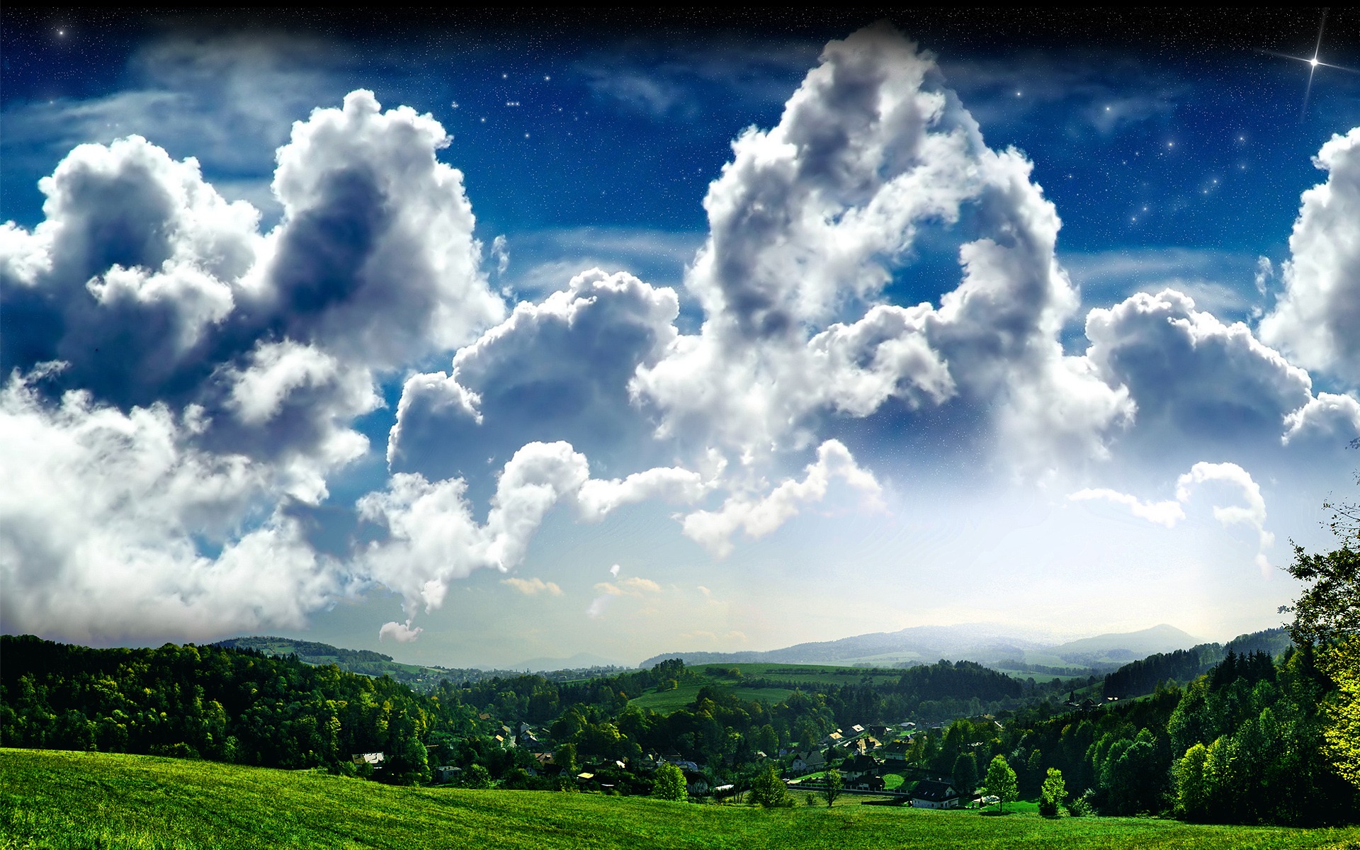 beautiful cloud scenery wallpaper With Resolutions 19201200 Pixel