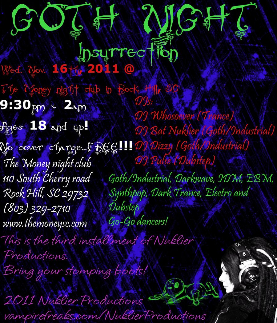 GOTH NITE POSTER 1 by sihk lil juggalette on