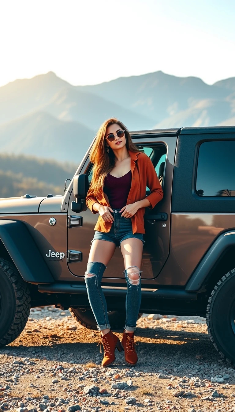 Jeep Wrangler Wallpaper With Chick