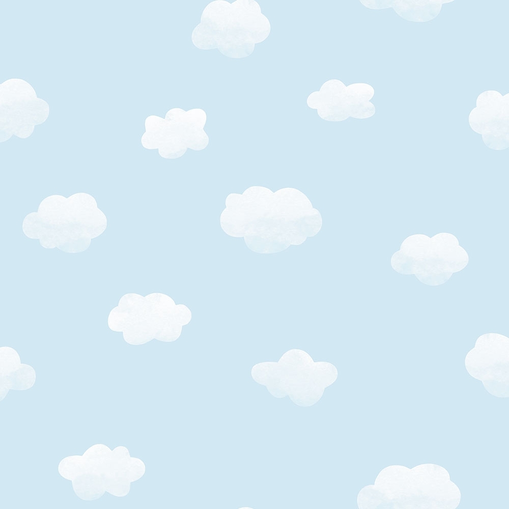 Perfect Sky Childrens Cloud Wallpaper In Blue I Love