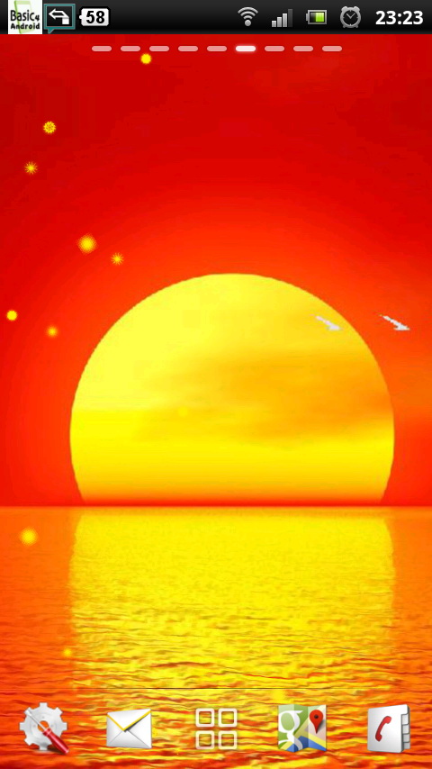Ocean Setting Sun Live Wallpaper Apps For Android Phone