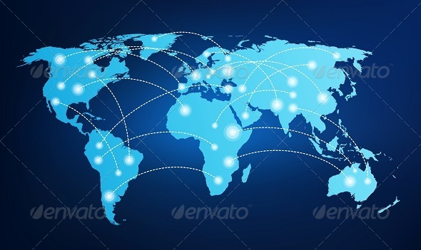 Global Work Wallpaper World Map With