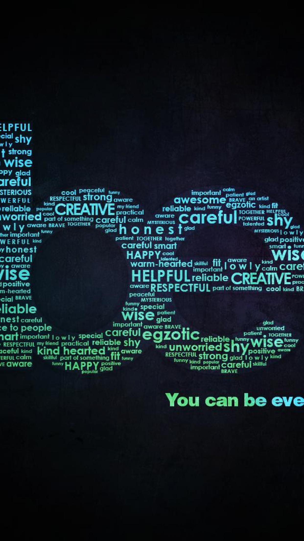 Typography Motivational Simple Background Word Clouds HD