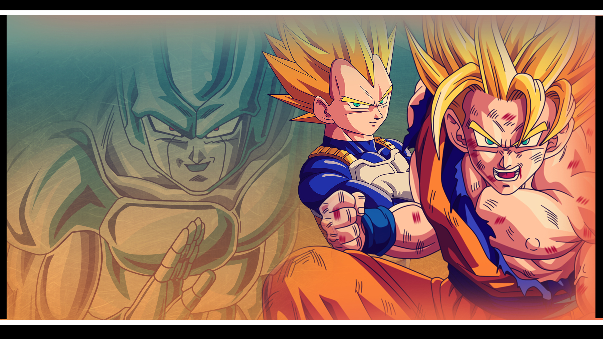Goku And Vegeta Vs Metal Cooler Dbz Wallpaper By Oirigns On