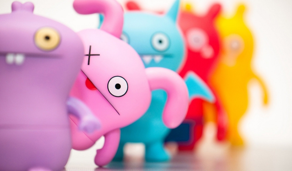 Cute Colorful Toys Wallpaper In Cartoon Anime