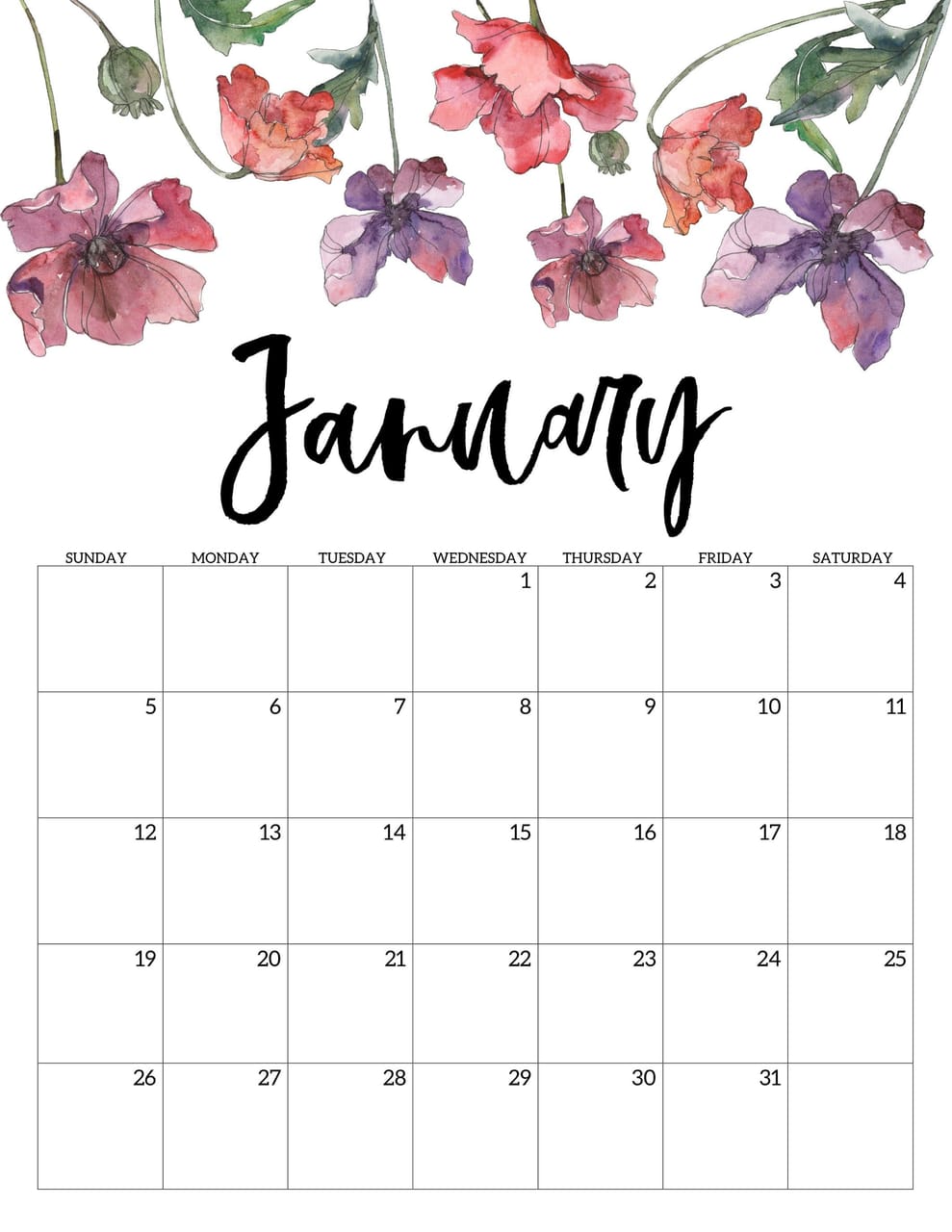 Cute January 2020 Calendar Wallpaper on We Heart It