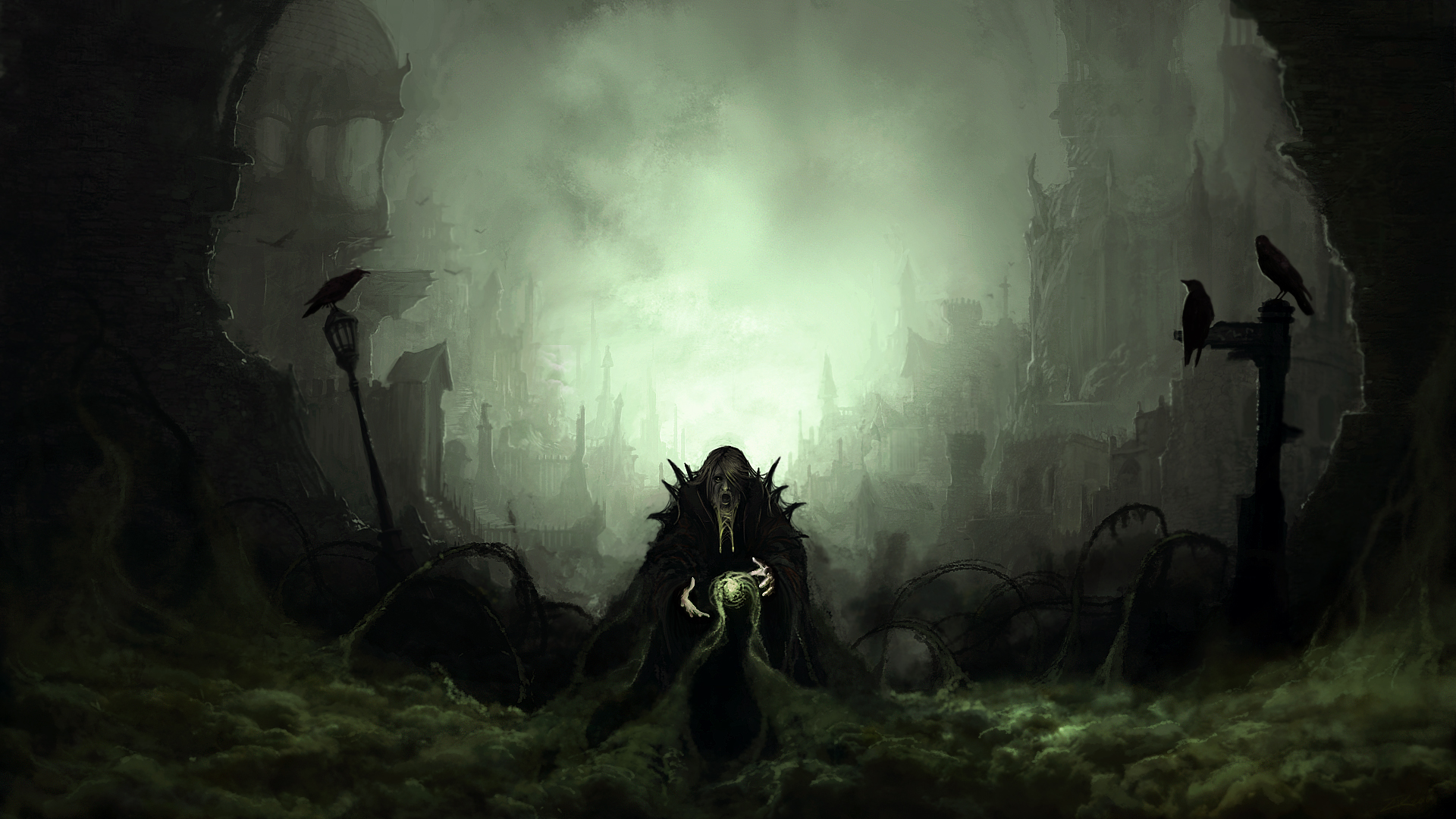 Dark Toxic Wizard Wallpaper From Fantasy