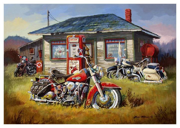 Harley Davidson Art Collection Of Old Posters And Pics
