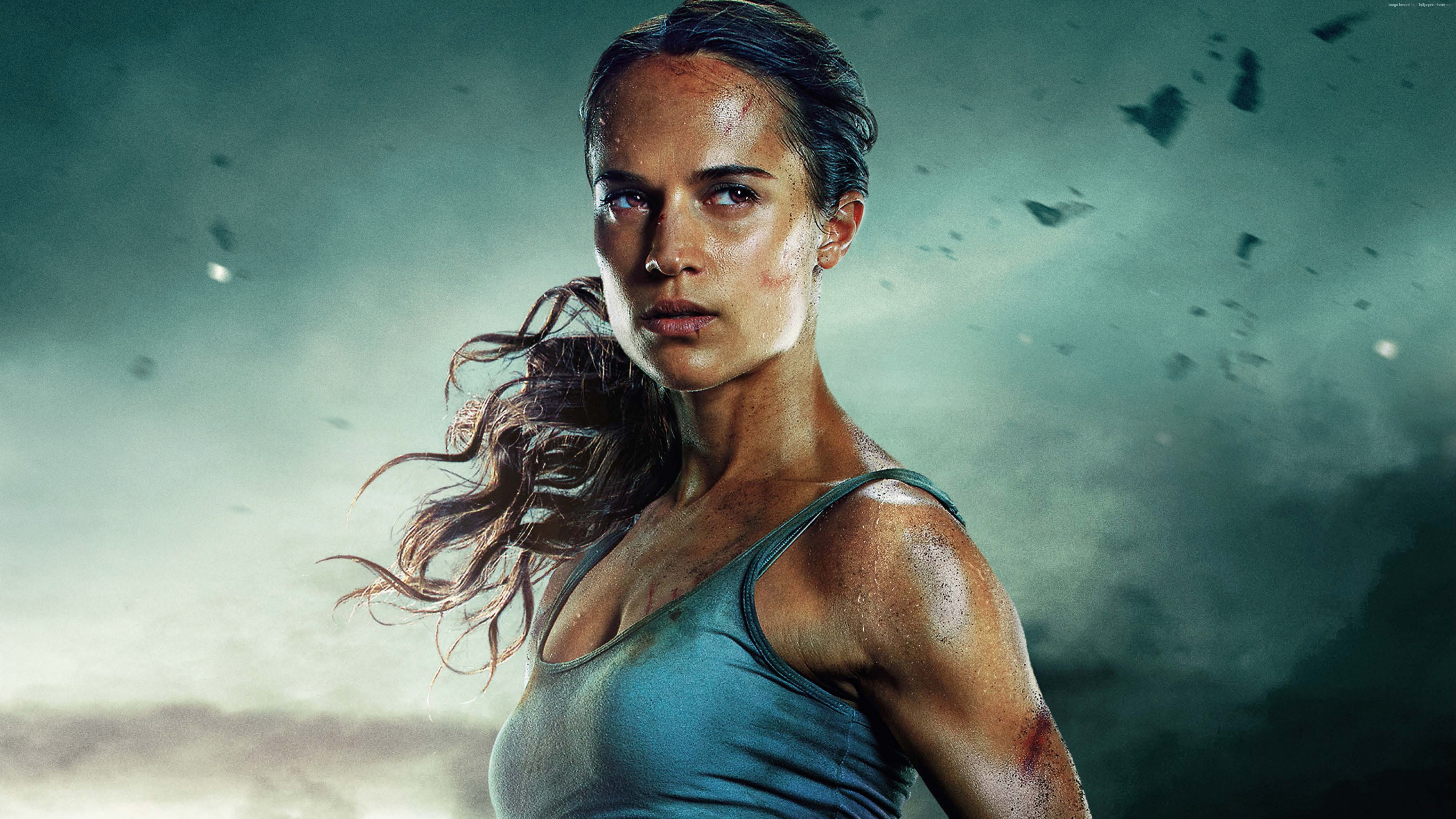 Wallpaper Lara Croft Tomb Raider Alicia Vikander 5k