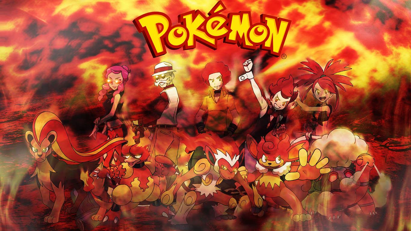 Fire Type Pokemon Trainers Updated Art By Saintnaruto On
