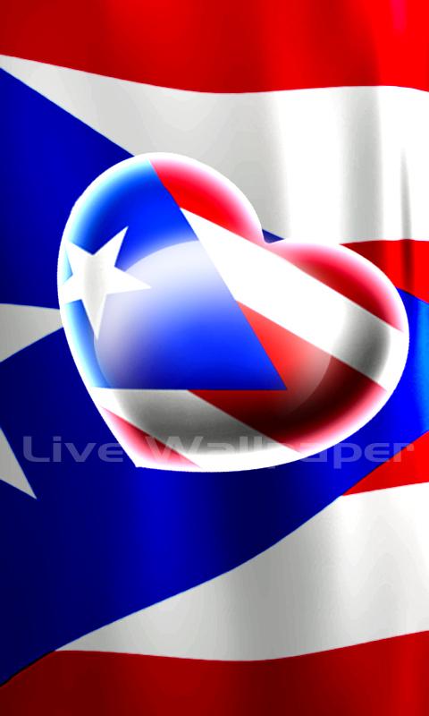 Description Live Wallpaper Love Puerto Rico Flag Lwp