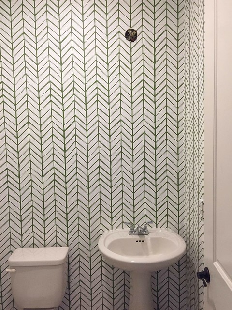 Wallcovering Installation Of Serena Lily Feathers Industrial
