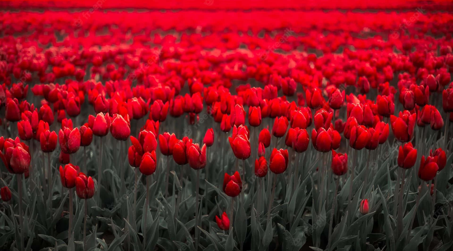 Flowers Nature Red Tulips Wallpaper