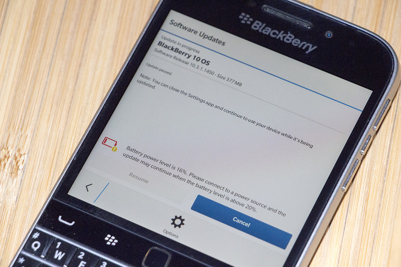 Blackberry Classic Owners On Telus Receiving Os Update