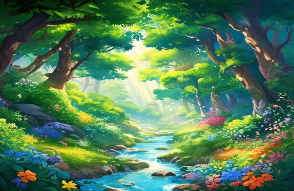 Anime Forest Background