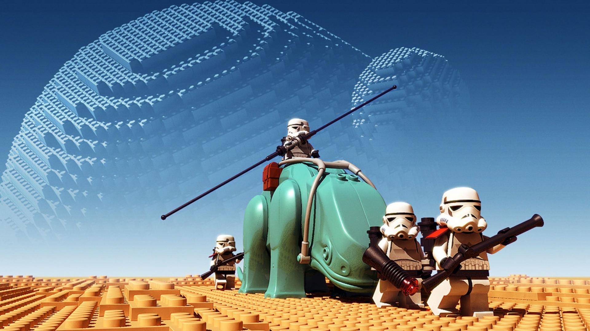 Star Wars Lego Troopers HD Wallpaper