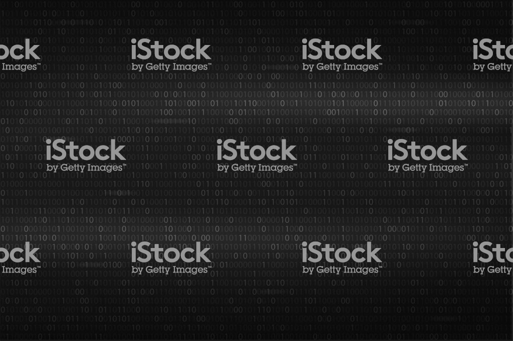 Abstract Binary Code Background Black And White Digital Technology