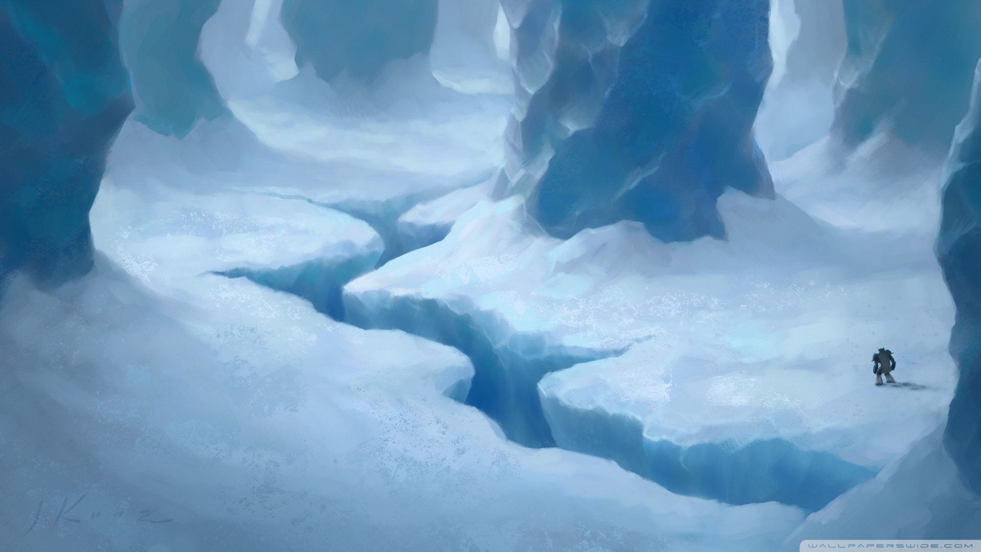 Ice Cave Painting Wallpaper