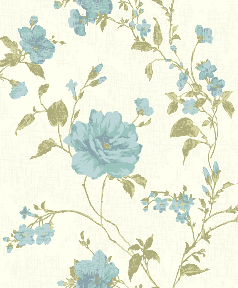 Teal Floral Wallpaper Widescreen HD