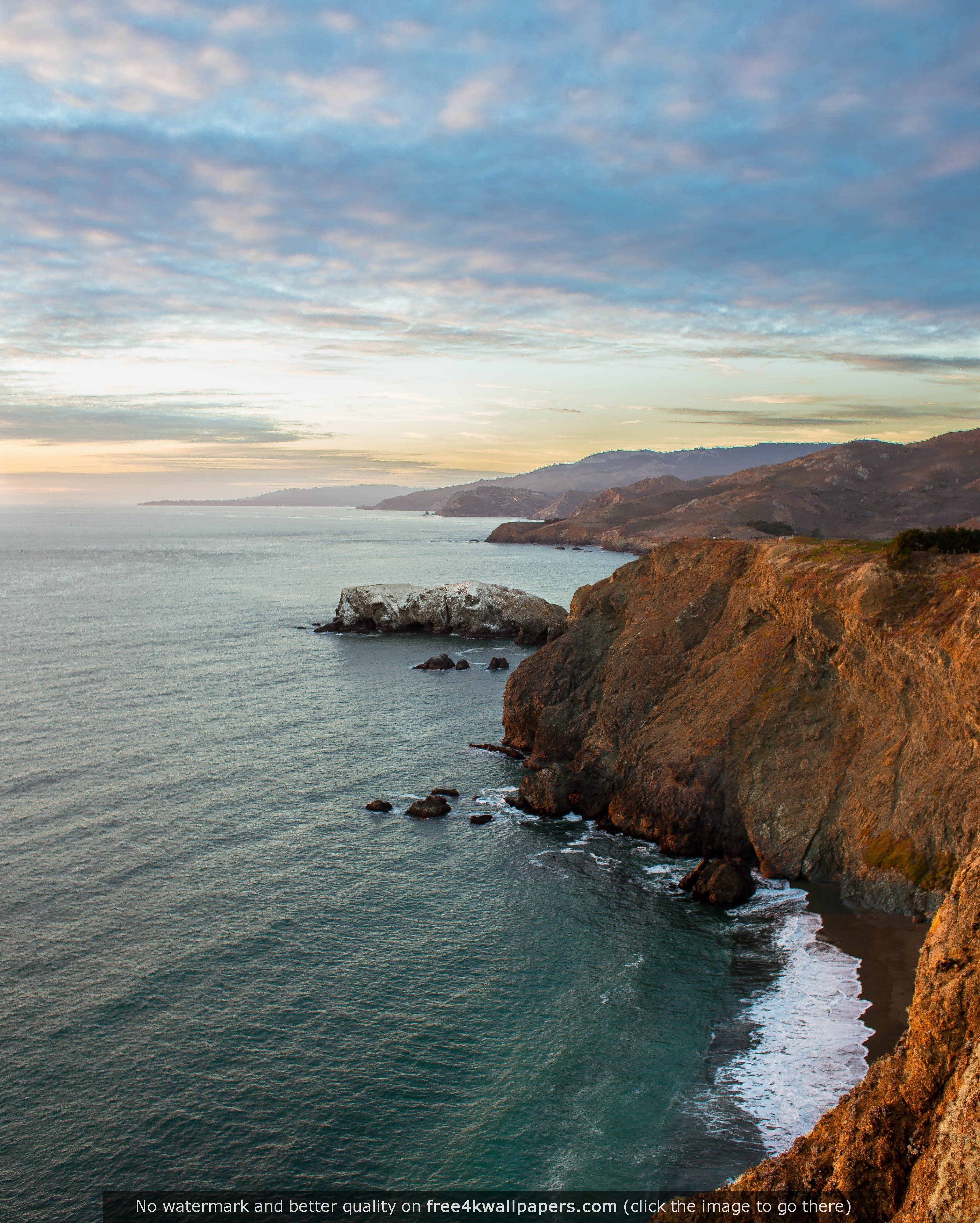 Sunset On The Northern California Coast Near San Francisco Wallpaper