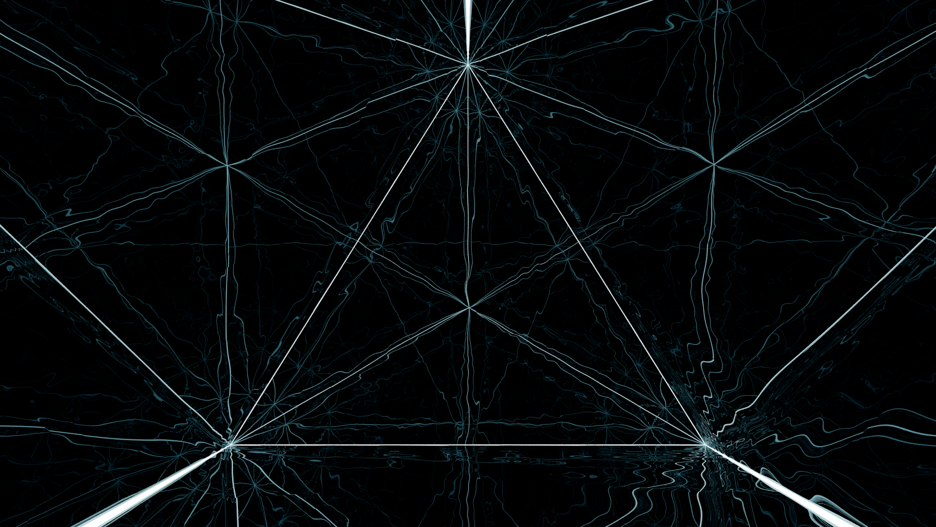 Geometry Black Blue Abstract Cgi Mirror Reflection Wallpaper