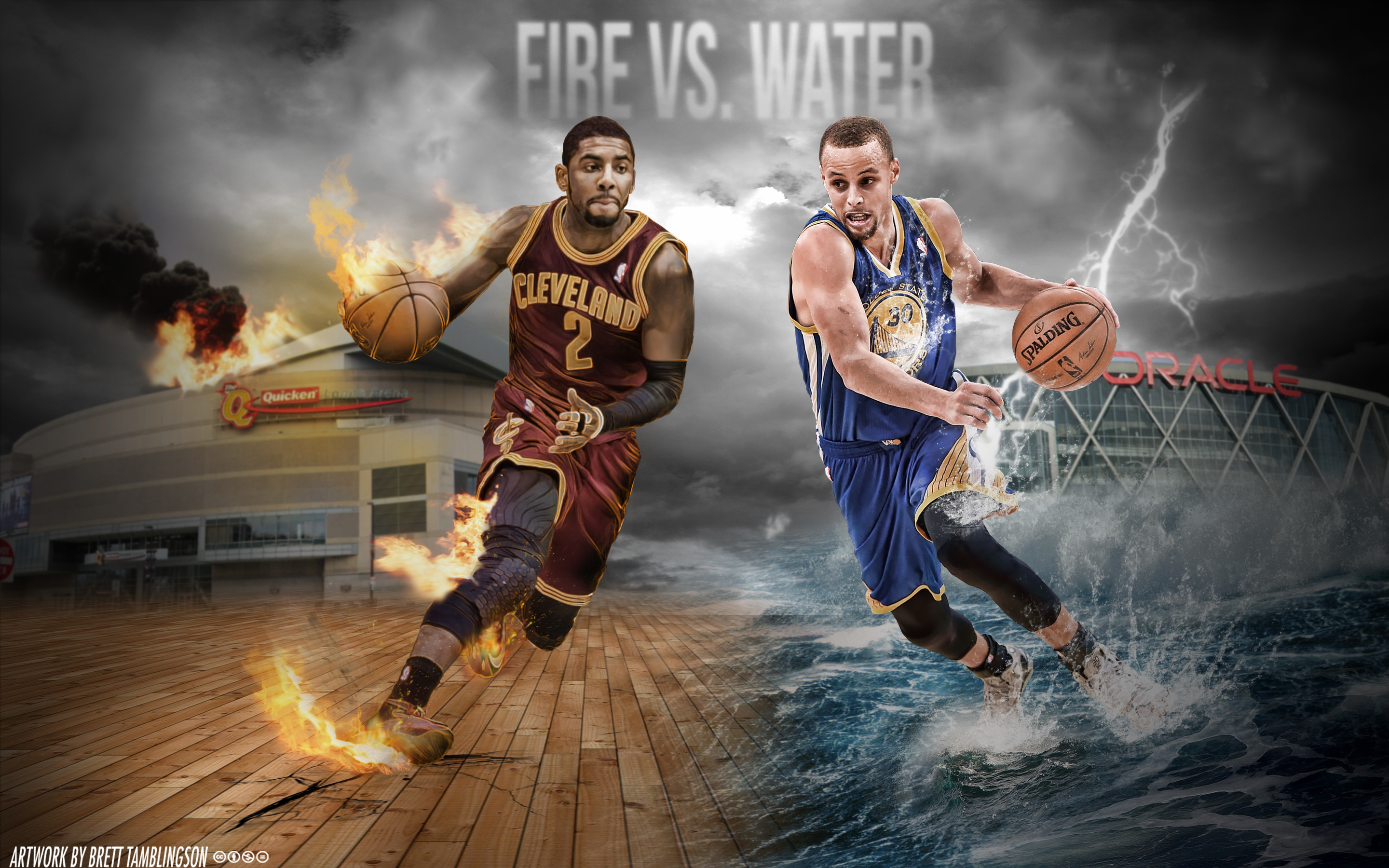 Kyrie Irving Stephen Curry Fire Vs Water