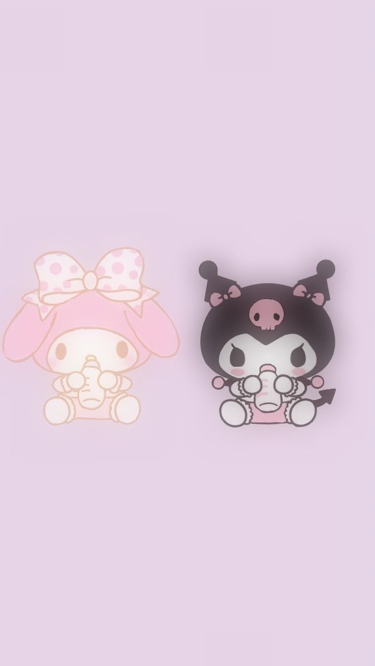 Kuromi and my Melody in 2021 Hello kitty iphone wallpaper Hello