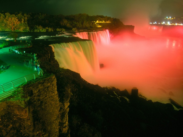 Niagara Falls At Night Free Desktop Wallpapers for Widescreen HD