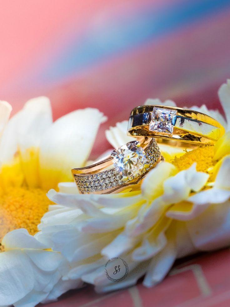 Beautiful Rings In Flowers Wedding Photos Indian