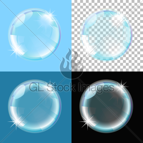 Bubble On Different Types Of Background GL Stock Images