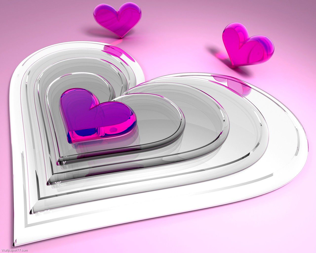 Purple Hearts Love Wallpaper Heart Valentine