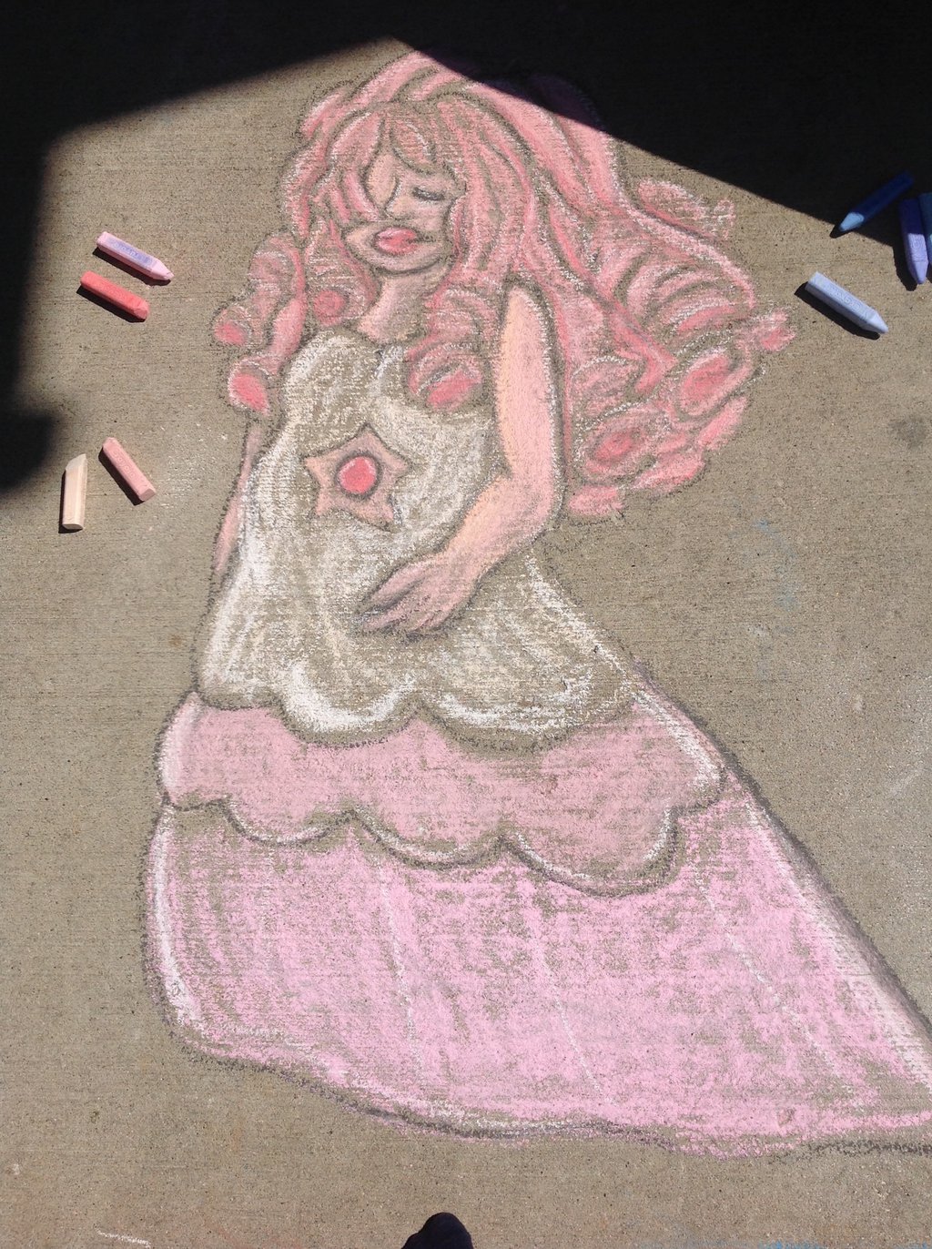 Steven Universe Rose Quartz Chalk By Invadersiz