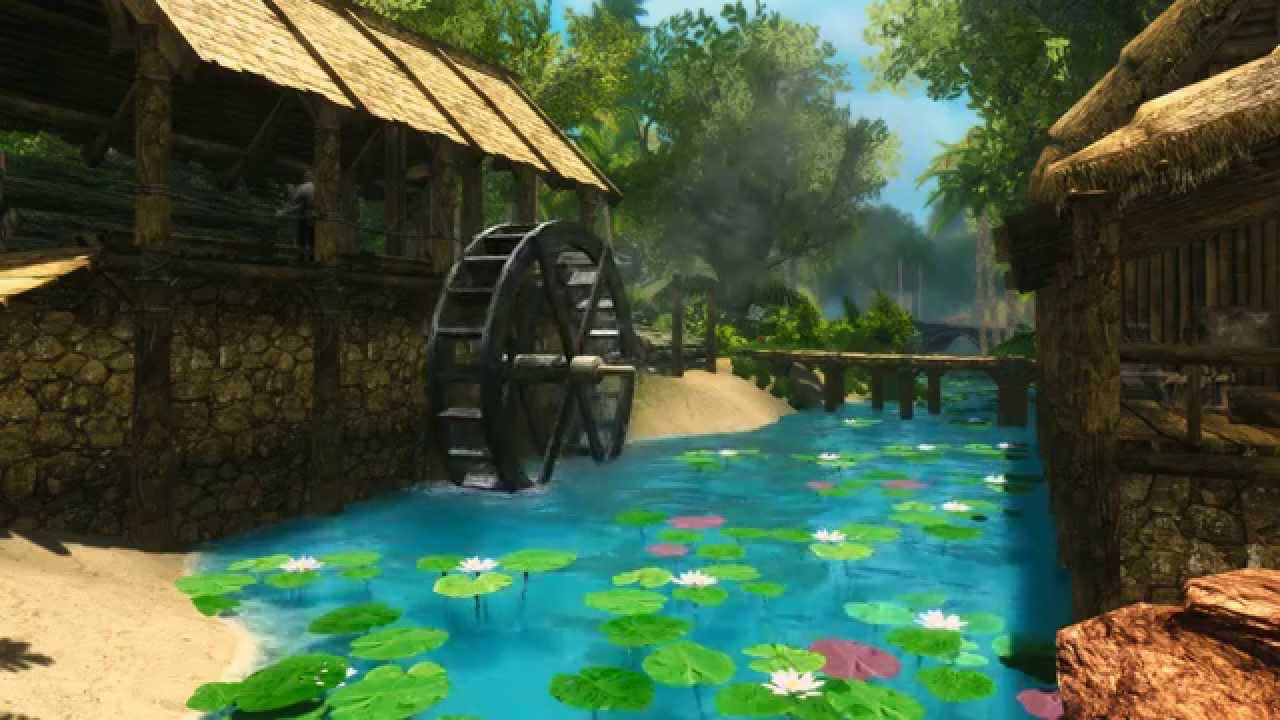 Animated Desktop Wallpaper Tropical Skyrim Riverwood Wheel