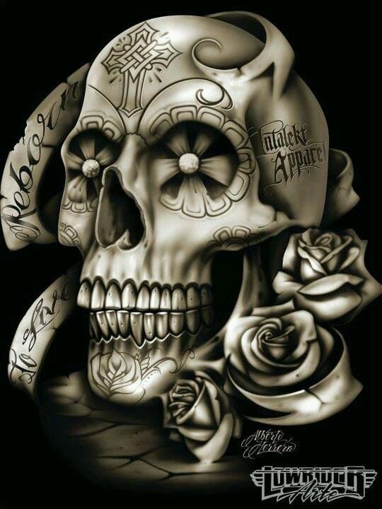 Lowrider ArteLowrider Art Chicano Art Tattoo Latino Art Bones Art