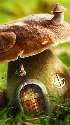 Cute Mushroom Houses Wallpaper For Nokia Xpressmusic