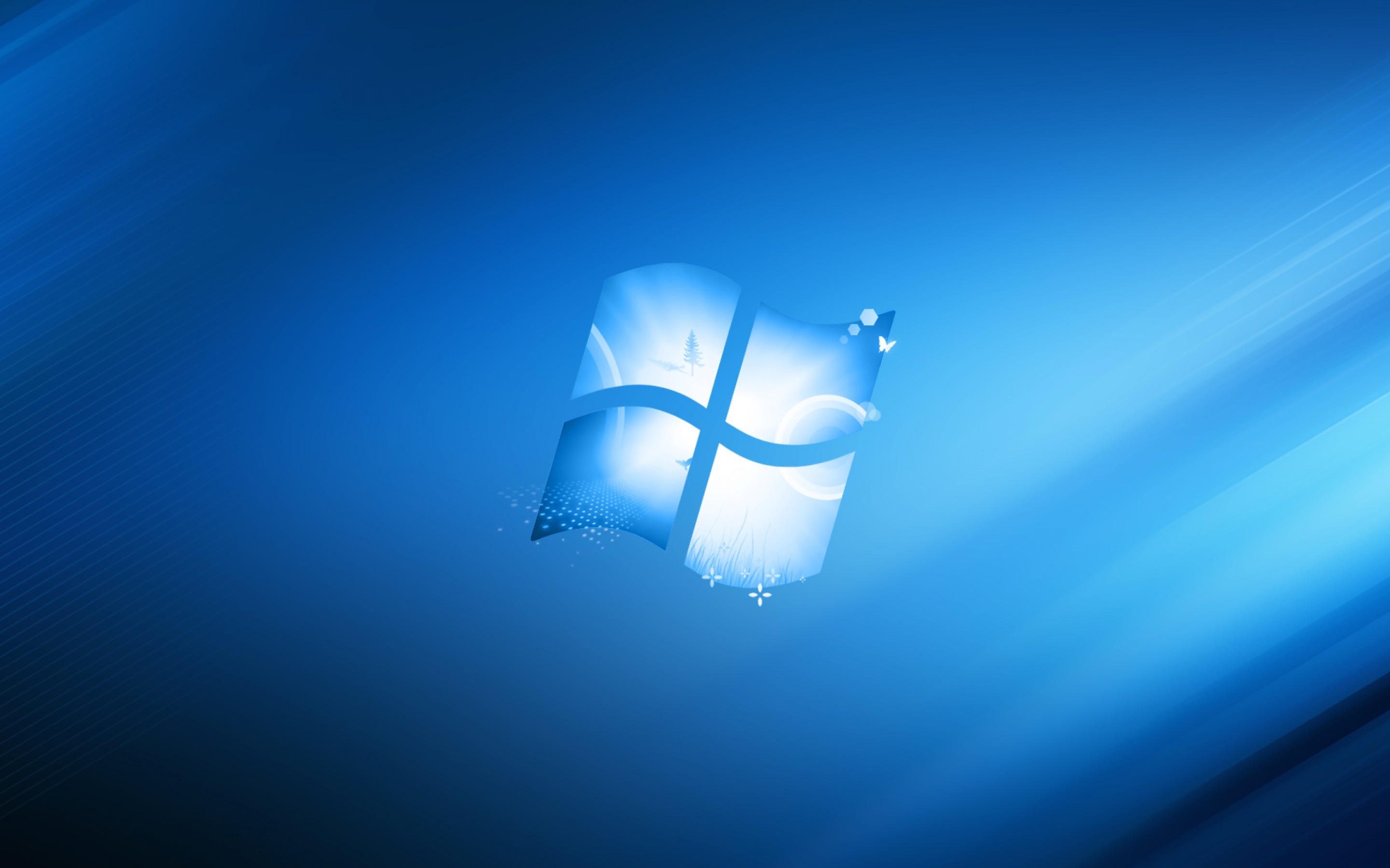 Abstract Windows logo wallpaper with a nature theme