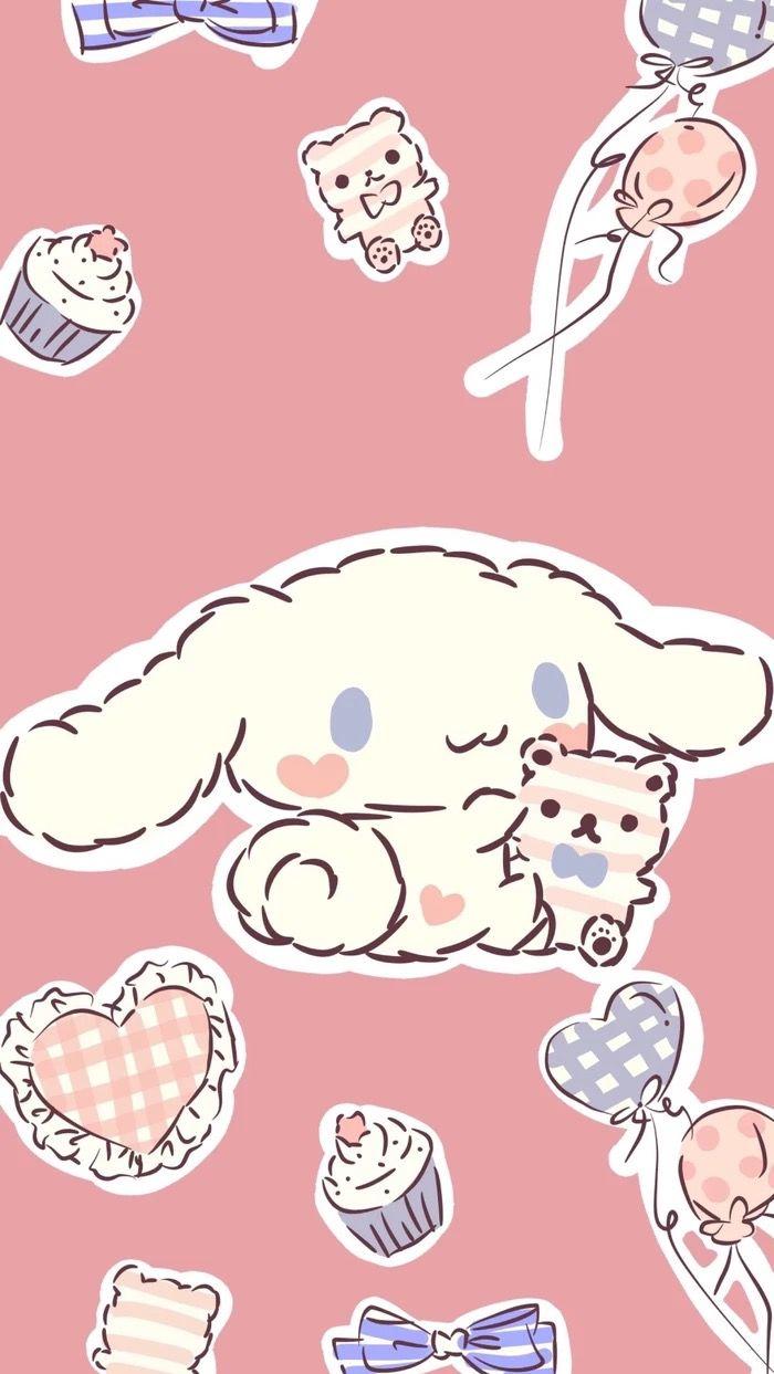 Pankeaw On Cinnamoroll Hello Kitty Background