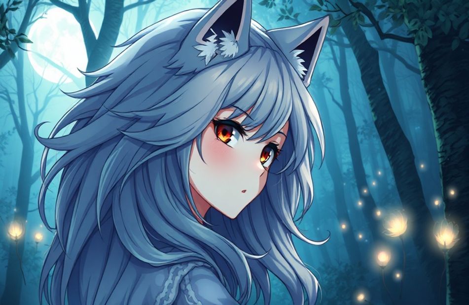 Anime Wolf Girl Wallpaper