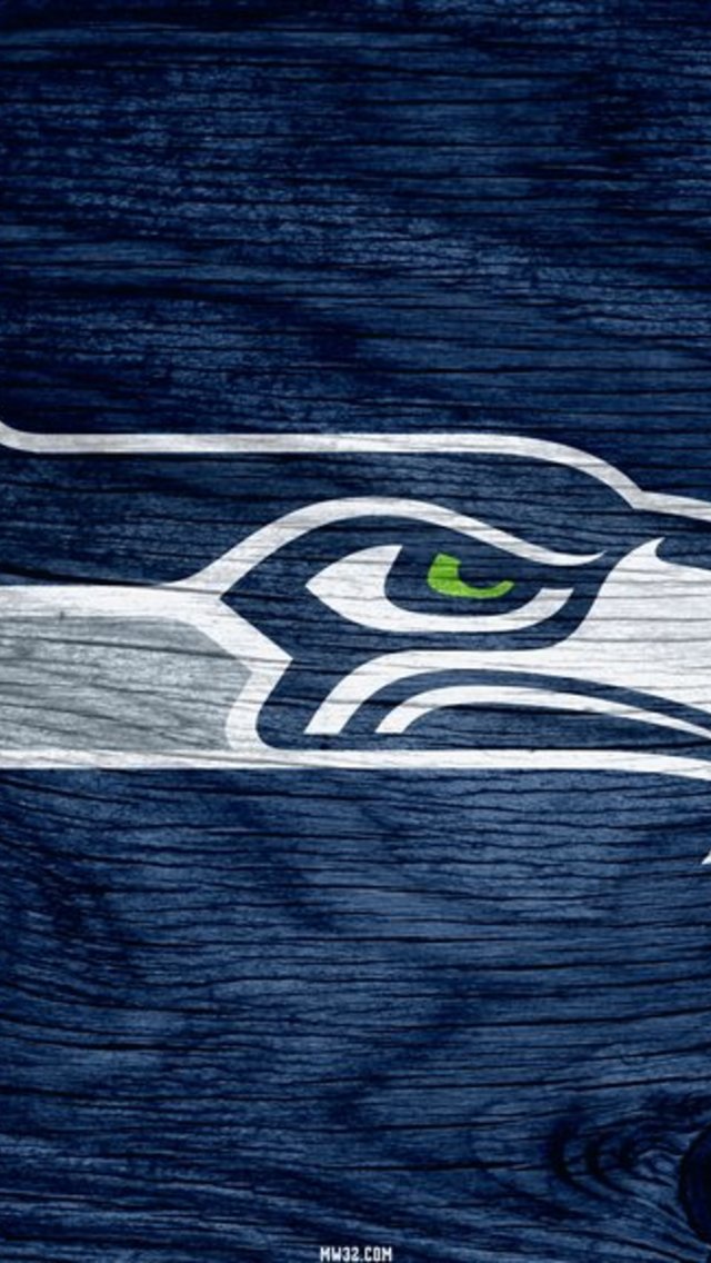 Seattle Seahawks Blue Weathered Wood Wallpaper For iPhone